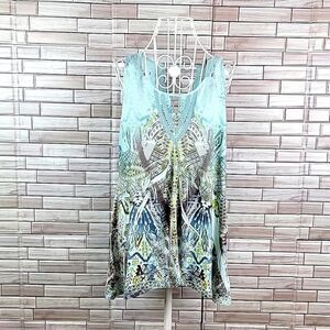 Live and let live sleeveless blouse Size L